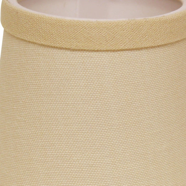 Homeroots 5" Parchment Biege Set Of 6 Chandelier Linen Lampshades  Linen 470147