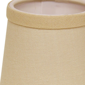 Homeroots 5" Parchment Biege Set Of 6 Chandelier Linen Lampshades  Linen 470147