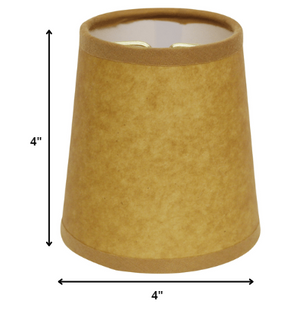 Homeroots 4" Canvas Set Of 6 Chandelier Kraft Paper Lampshades  Kraft Paper 470154
