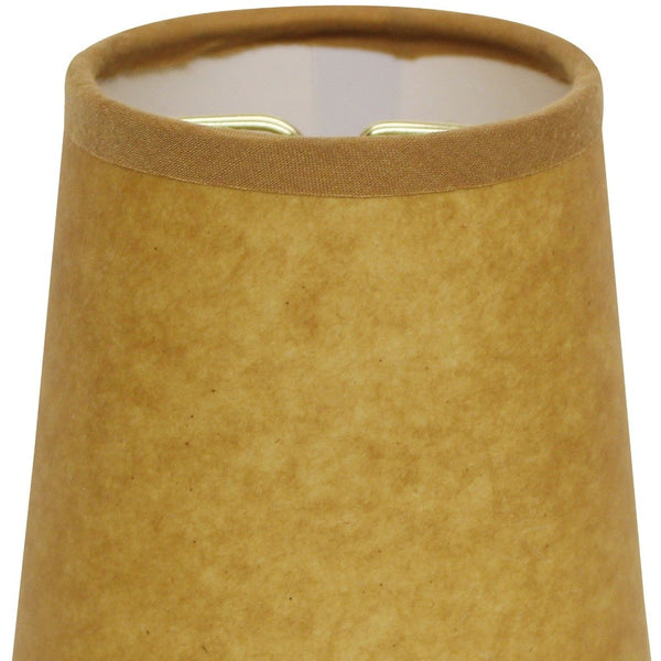 Homeroots 4" Canvas Set Of 6 Chandelier Kraft Paper Lampshades  Kraft Paper 470154