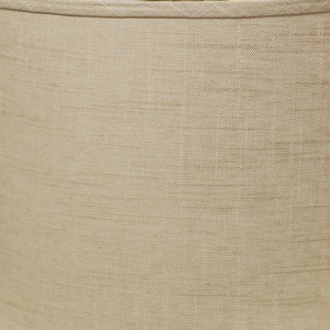 Homeroots 13" Light Wheat Throwback Drum Linen Lampshade  Linen 470166