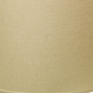 Homeroots 13" Parchment Beige Throwback Drum Linen Lampshade  Linen 470167