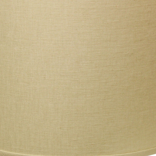 Homeroots 13" Parchment Beige Throwback Drum Linen Lampshade  Linen 470167
