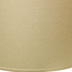 Homeroots 13" Parchment Beige Throwback Drum Linen Lampshade  Linen 470167