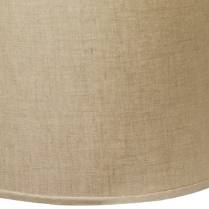 Homeroots 13" Dark Wheat Throwback Drum Linen Lampshade Heather Linen 470168