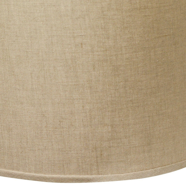 Homeroots 13" Dark Wheat Throwback Drum Linen Lampshade Heather Linen 470168