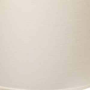 Homeroots 13" White Throwback Drum Linen Lampshade White Linen 470169