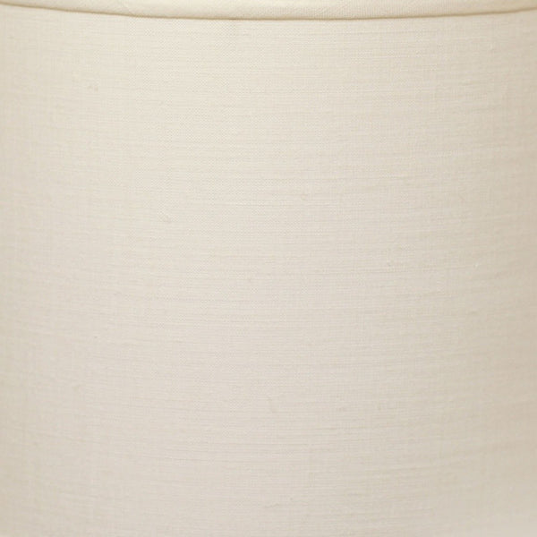Homeroots 13" White Throwback Drum Linen Lampshade White Linen 470169