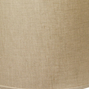 Homeroots 14" Dark Wheat Throwback Drum Linen Lampshade  Linen 470174