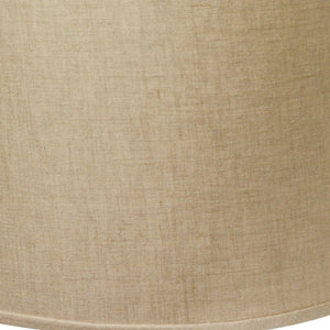 Homeroots 14" Dark Wheat Throwback Drum Linen Lampshade  Linen 470174