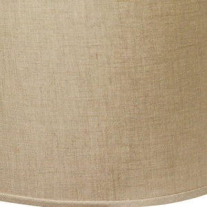 Homeroots 16" Dark Wheat Throwback Drum Linen Lampshade Heather Linen 470186