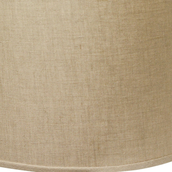 Homeroots 16" Dark Wheat Throwback Drum Linen Lampshade Heather Linen 470186