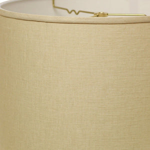 Homeroots 18" Parchment Biege Throwback Drum Linen Lampshade Beige Linen 470197