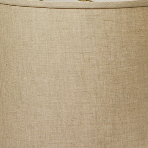 Homeroots 18" Dark Wheat Throwback Drum Linen Lampshade Heather Linen 470198