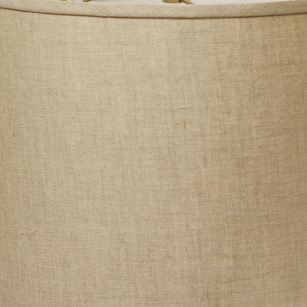 Homeroots 18" Dark Wheat Throwback Drum Linen Lampshade Heather Linen 470198