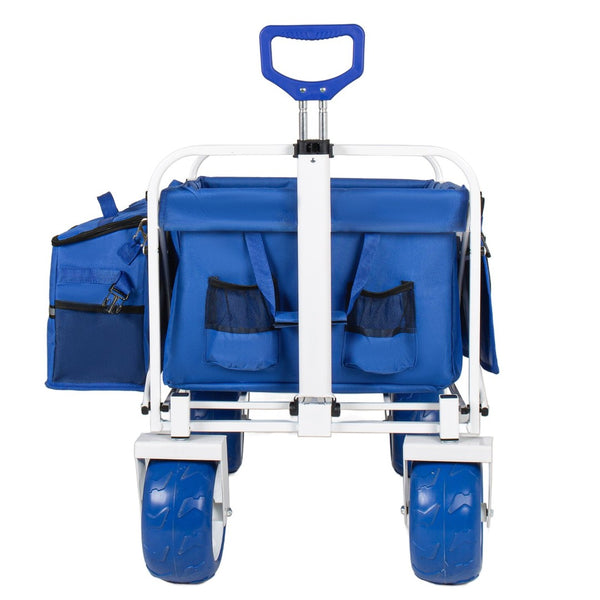 English Elm Beach Wagon Heavy Duty Folding Cart with 500lb Capacity and All Terrain Pvc Wheels W2932P412003