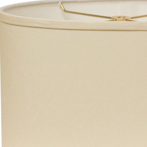 Homeroots 12" Ivory Throwback Oval No Slub Lampshade  No Slub Innsbruck 470200