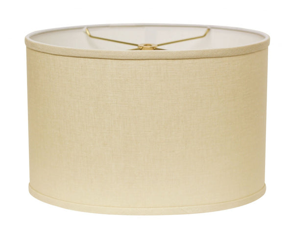 HomeRoots Beige Linen Oval Lamp Shade - Elegant Lighting Solution for Modern and Transitional Home Decor Beige 470203