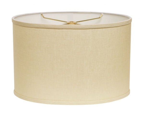HomeRoots Beige Linen Oval Lamp Shade - Elegant Lighting Solution for Modern and Transitional Home Decor Beige 470203