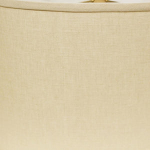 HomeRoots Beige Linen Oval Lamp Shade - Elegant Lighting Solution for Modern and Transitional Home Decor Beige 470203