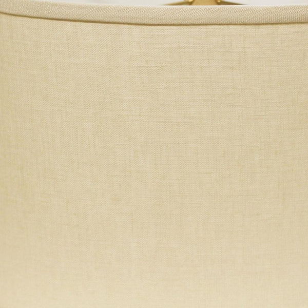 HomeRoots Beige Linen Oval Lamp Shade - Elegant Lighting Solution for Modern and Transitional Home Decor Beige 470203