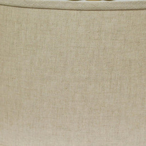 HomeRoots Dark Brown Linen Oval Lamp Shade – Mid-Century Inspired Design for Warm, Ambient Illumination 470204