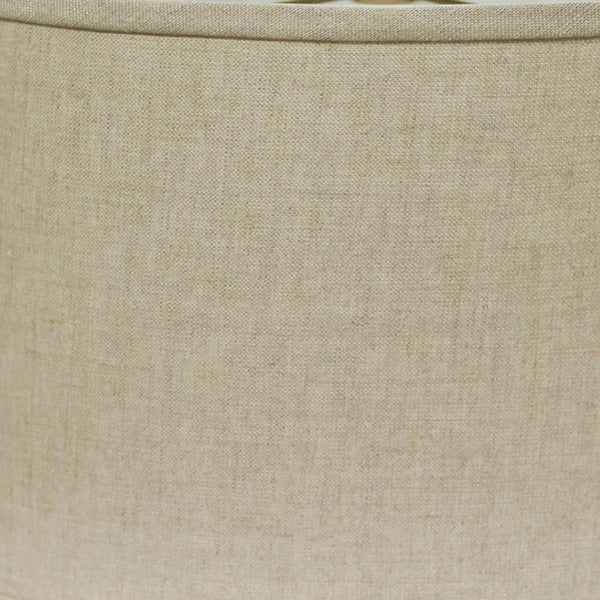 HomeRoots Dark Brown Linen Oval Lamp Shade – Mid-Century Inspired Design for Warm, Ambient Illumination 470204