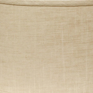 HomeRoots Light Yellow Linen Oval Lamp Shade - Mid-Century Modern Design for Cozy, Inviting Home Illumination 470208