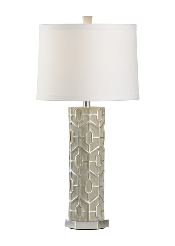 Wildwood Madie Concrete-Finish Lamp With Antique Silver Leaf Mounting — Compact 29" Task & Accent Light 47021