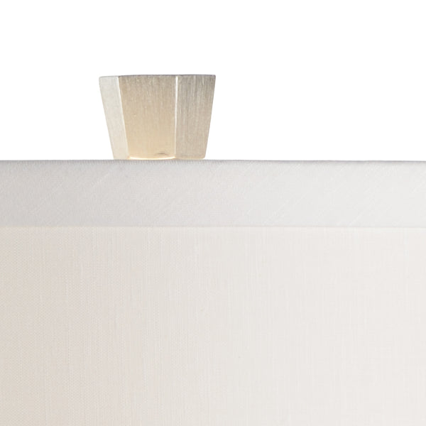 Wildwood Madie Concrete-Finish Lamp With Antique Silver Leaf Mounting — Compact 29" Task & Accent Light 47021