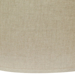 HomeRoots Beige Linen Oval Lamp Shade - Mid-Century Inspired Design for Cozy Glow in Any Room Decor Heather 470210
