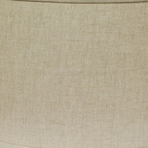 HomeRoots Beige Linen Oval Lamp Shade - Mid-Century Inspired Design for Cozy Glow in Any Room Decor Heather 470210