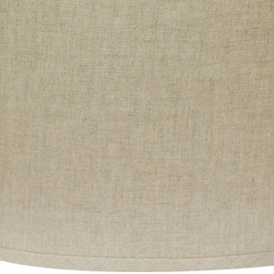 HomeRoots Beige Linen Oval Lamp Shade - Mid-Century Inspired Design for Cozy Glow in Any Room Decor Heather 470210