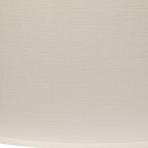 HomeRoots White Oval Linen Lamp Shade - Mid-Century Modern Design for Soft, Inviting Illumination in Any Space 470211