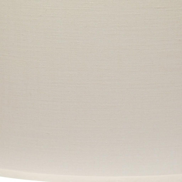 HomeRoots White Oval Linen Lamp Shade - Mid-Century Modern Design for Soft, Inviting Illumination in Any Space 470211