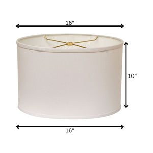 HomeRoots White Oval Lamp Shade - Elevate Your Décor with Timeless Mid-Century Style and Soft Light Diffusion White 470213