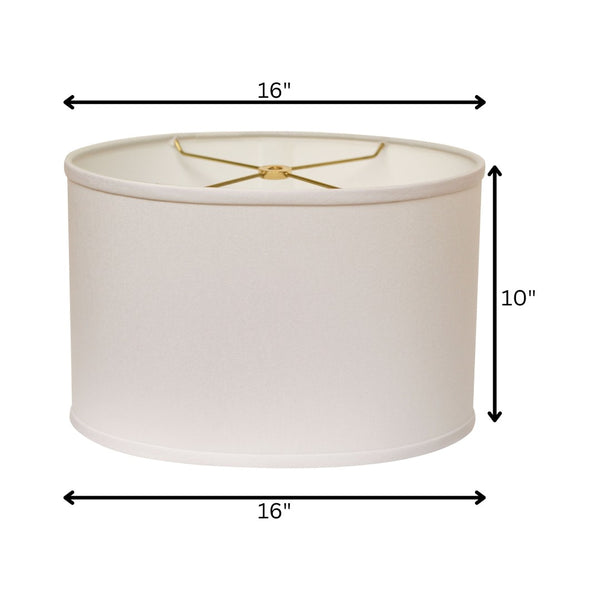 HomeRoots White Oval Lamp Shade - Elevate Your Décor with Timeless Mid-Century Style and Soft Light Diffusion White 470213