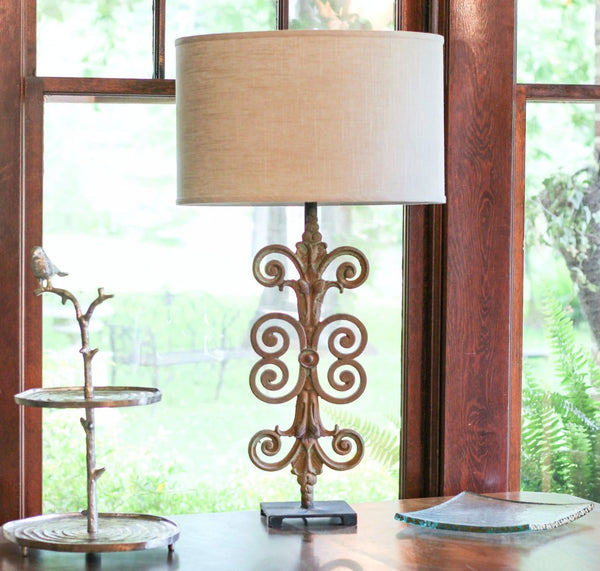HomeRoots 16" Light Wheat Oval Linen Lampshade - Mid-Century Modern Design for Timeless Elegance and Style 470214