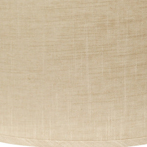 Homeroots 16" Light Wheat Throwback Oval Linen Lampshade  Linen 470214