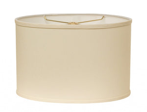 HomeRoots Ivory Oval Lamp Shade - Mid-Century Inspired Design for Elegant Illumination in Any Room Decor 470218
