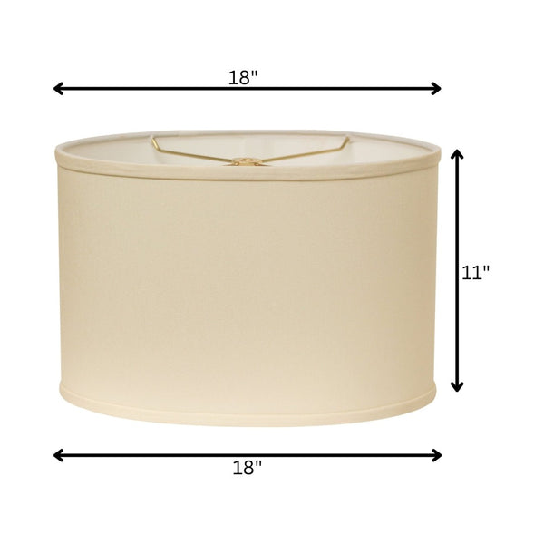 HomeRoots Ivory Oval Lamp Shade - Mid-Century Inspired Design for Elegant Illumination in Any Room Decor 470218