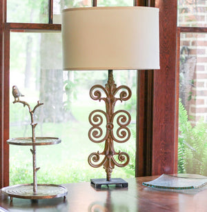 HomeRoots Ivory Oval Lamp Shade - Mid-Century Inspired Design for Elegant Illumination in Any Room Decor 470218