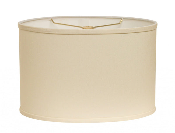 HomeRoots Ivory Oval Lamp Shade - Mid-Century Inspired Design for Elegant Illumination in Any Room Decor 470218