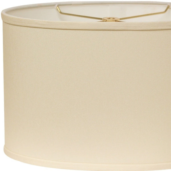 HomeRoots Ivory Oval Lamp Shade - Mid-Century Inspired Design for Elegant Illumination in Any Room Decor 470218