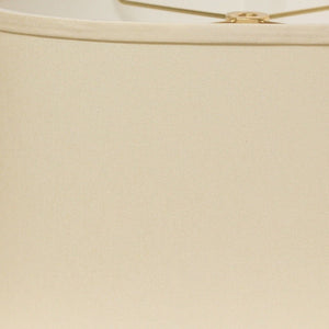 HomeRoots Ivory Oval Lamp Shade - Mid-Century Inspired Design for Elegant Illumination in Any Room Decor 470218