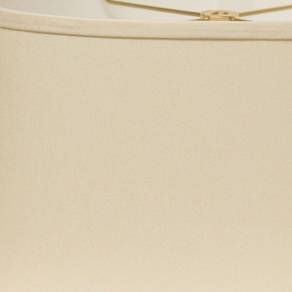 HomeRoots Ivory Oval Lamp Shade - Mid-Century Inspired Design for Elegant Illumination in Any Room Decor 470218