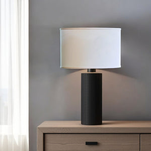 HomeRoots White Oval Lamp Shade – Mid-Century Modern Design with Soft Light Diffusion for Cozy Interiors White 470219