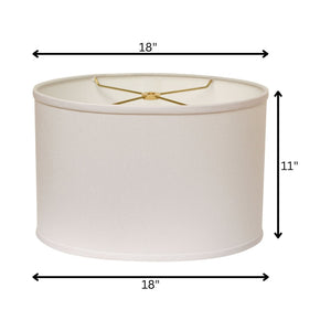 HomeRoots White Oval Lamp Shade – Mid-Century Modern Design with Soft Light Diffusion for Cozy Interiors White 470219