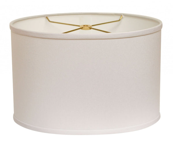 HomeRoots White Oval Lamp Shade – Mid-Century Modern Design with Soft Light Diffusion for Cozy Interiors White 470219