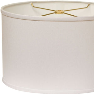 HomeRoots White Oval Lamp Shade – Mid-Century Modern Design with Soft Light Diffusion for Cozy Interiors White 470219